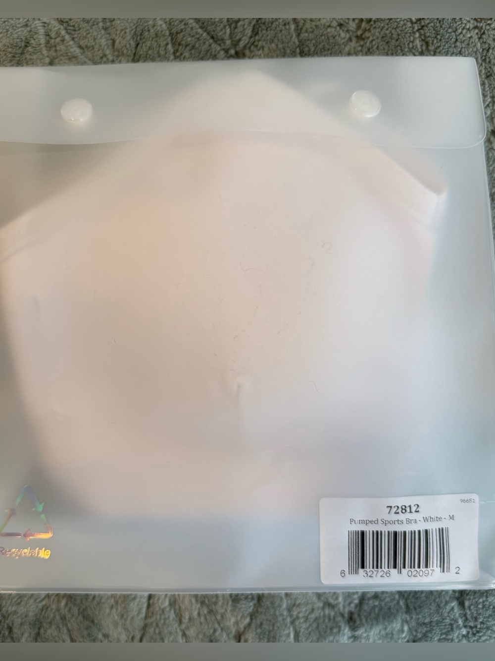 LIKE NEW! Bombshell Sportswear White Pumped Sports Bra Size Medium - Picture 2 of 7
